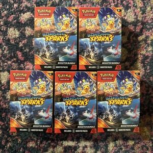Pokemon Scarlet And Violet Surging Sparks Booster‎ Bundle Lot Of 5